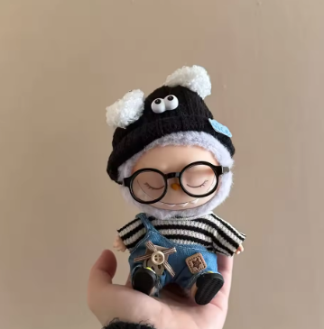 Black and White Sweater Overall with Hat